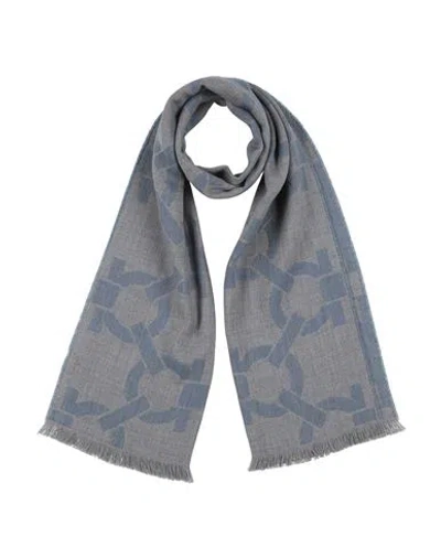Ferragamo Man Scarf Grey Size - Wool In Gray