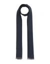 Ferragamo Man Scarf Midnight Blue Size - Cashmere, Wool In Blue