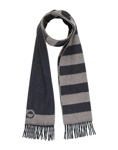 Ferragamo Man Scarf Midnight Blue Size - Virgin Wool, Cashmere