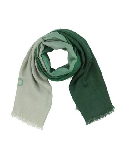Ferragamo Man Scarf Sage Green Size - Cashmere, Silk