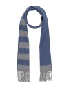 Ferragamo Man Scarf Slate Blue Size - Virgin Wool, Cashmere