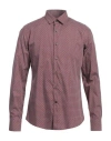Ferragamo Man Shirt Brick Size Xxl Cotton In Red