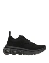 Ferragamo Man Sneakers Black Size 10.5 Recycled Polyester In Black