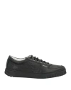 Ferragamo Man Sneakers Black Size 6 Calfskin In Black