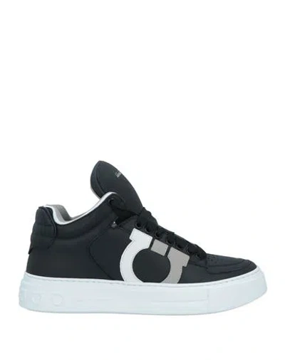 Ferragamo Man Sneakers Black Size 7 Calfskin