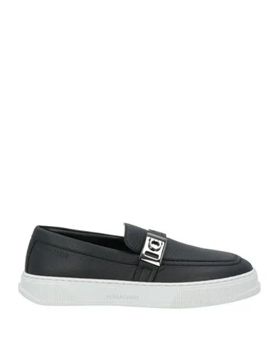 Ferragamo Man Sneakers Black Size 7.5 Lambskin