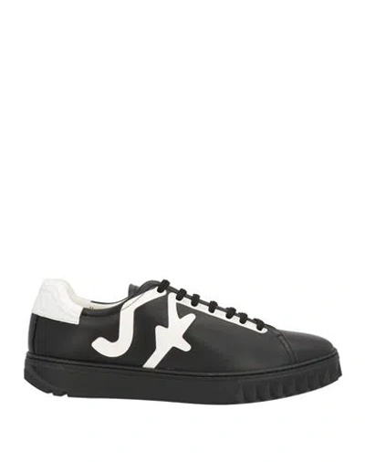 Ferragamo Man Sneakers Black Size 11.5 Calfskin