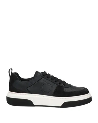 Ferragamo Man Sneakers Black Size 8 Leather