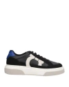 Ferragamo Gancini Panelled Leather Sneakers In Black