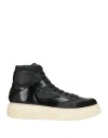 Ferragamo Cassio Leather High-top Sneakers In Black
