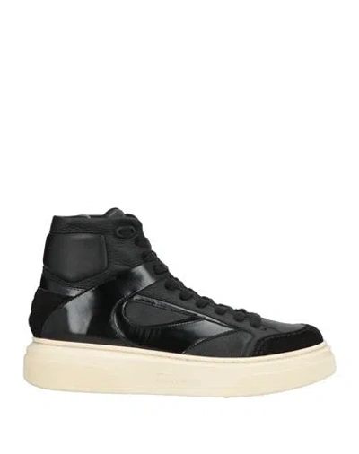 FERRAGAMO FERRAGAMO MAN SNEAKERS BLACK SIZE 8.5 CALFSKIN