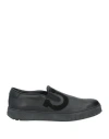 Ferragamo Man Sneakers Black Size 6.5 Calfskin, Goat Skin, Elastane