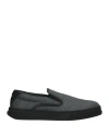 Ferragamo Man Sneakers Charcoal Size 7.5 Textile Fibers In Gray