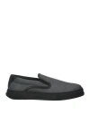 Ferragamo Man Sneakers Charcoal Size 9 Calfskin In Gray