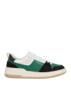 Ferragamo Gancini Low-top Sports Shoes With Outline In Green