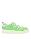 Ferragamo Man Sneakers Light Green Size 12 Leather In Green