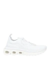 Ferragamo Men Nylon Sneakers With Iconic Gancini Sole In White