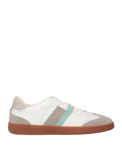 Ferragamo Man Sneakers White Size 13 Leather