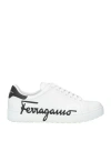 Ferragamo Man Sneakers White Size 8 Calfskin In White
