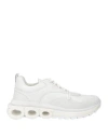 Ferragamo Nima Skin Leather Running Sneakers In White