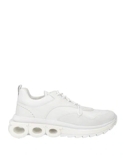 Ferragamo Man Sneakers White Size 8.5 Calfskin