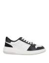 Ferragamo Suede Patch Skate Sneaker In White