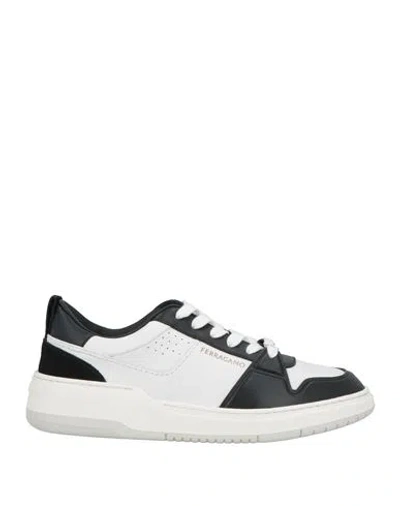 FERRAGAMO FERRAGAMO MAN SNEAKERS WHITE SIZE 8 CALFSKIN