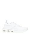 Ferragamo Man Sneakers White Size 8 Leather, Textile Fibers
