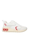 Ferragamo Man Sneakers White Size 8 Leather