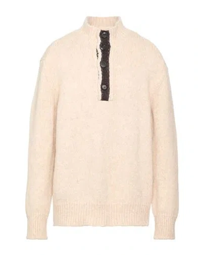 Ferragamo Man Sweater Beige Size Xl Alpaca Wool, Polyamide, Virgin Wool In Pink