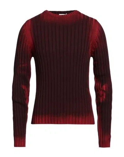 Ferragamo Man Sweater Burgundy Size L Cotton In Red