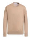 Ferragamo Man Sweater Camel Size L Cashmere In Nude