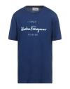 Ferragamo Man T-shirt Blue Size Xxl Cotton