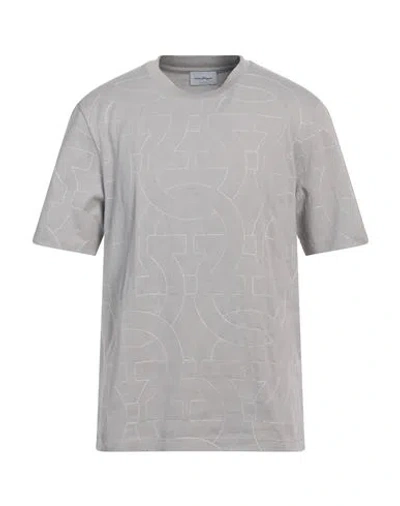 Ferragamo Man T-shirt Light Grey Size Xxl Cotton