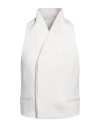 Ferragamo Man Tailored Vest Off White Size 38 Viscose, Elastane, Cotton