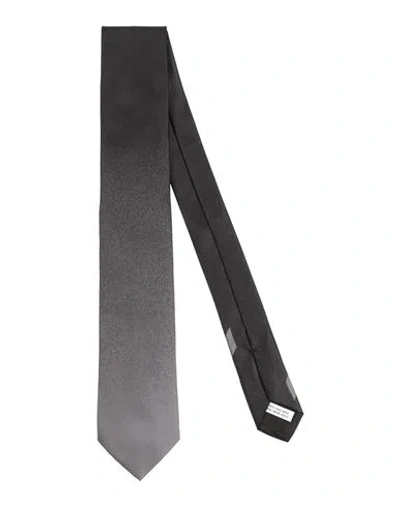 Ferragamo Man Ties & Bow Ties Black Size - Silk In Brown