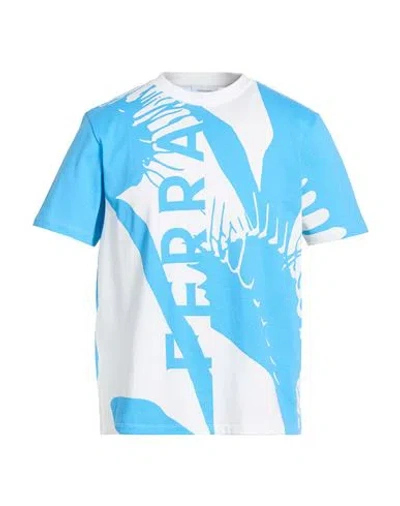 Ferragamo Man T-shirt Azure Size 3xl Cotton In Multi