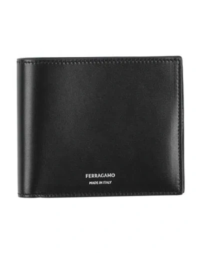 Ferragamo Man Wallet Black Size - Calfskin