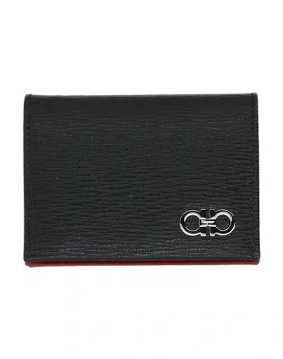Ferragamo Man Wallet Black Size - Calfskin