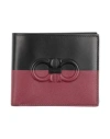 Ferragamo Man Wallet Burgundy Size - Calfskin In Black
