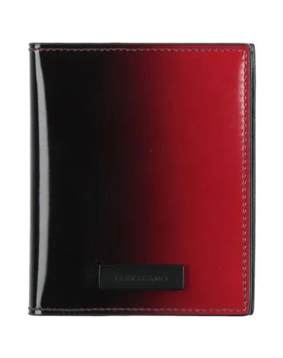 Ferragamo Man Wallet Burgundy Size - Calfskin In Red