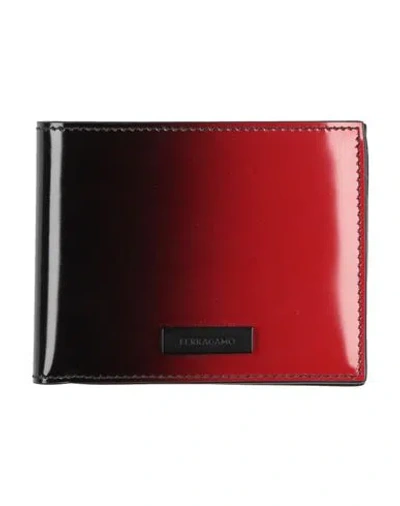 Ferragamo Man Wallet Red Size - Calfskin