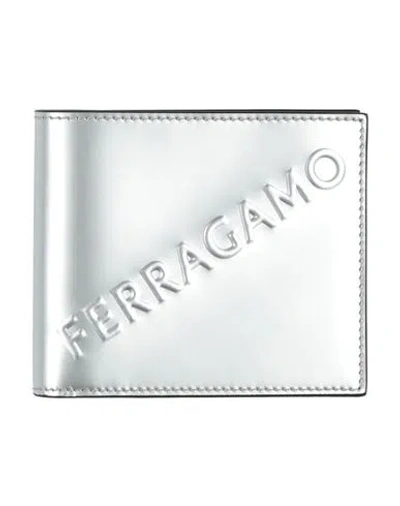 Ferragamo Man Wallet Silver Size - Calfskin