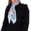 Ferragamo Manovia Print Silk Scarf In Purple