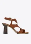 Ferragamo Mapi 85mm Leather Sandals In Brown