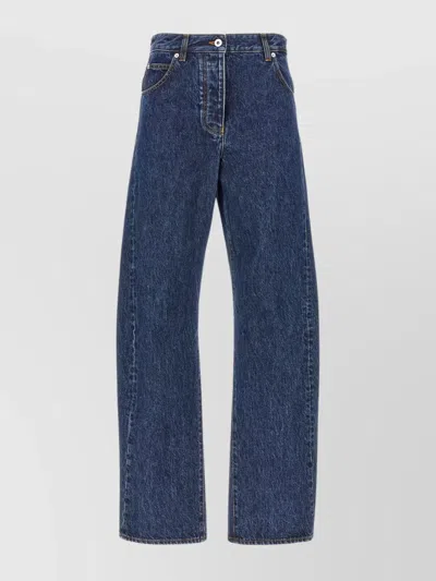 Ferragamo Marmorizzato Jeans In Blue