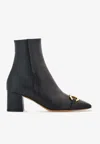Ferragamo Woman Bootie With Gancini Ornament In Black