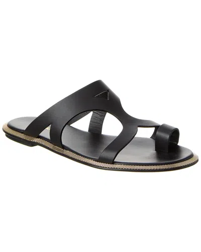 Ferragamo Marilu Leather Sandal In Black