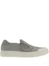 Ferragamo Marino Gancini-logo Slip-on Loafers In Gray
