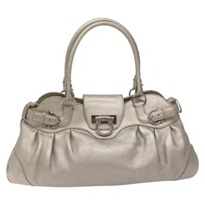 Pre-owned Ferragamo Marisa Leather Tote Bag () In Silver
